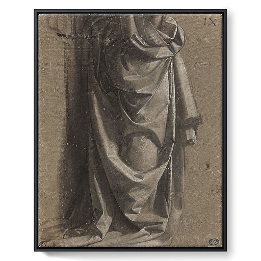 Draperie Jabach IX. Figure debout, de profil (framed canvas)