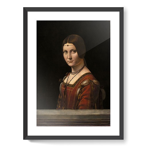 Portrait de femme, dit à tort La Belle Ferronnière (affiches d'art encadrées)