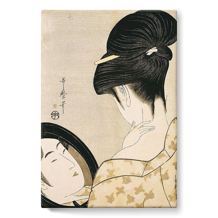 Femme se poudrant le cou (stretched canvas)