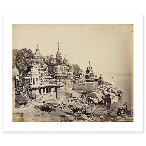 Bénarès. Ghat de Manikarnika, 1865 (art prints)