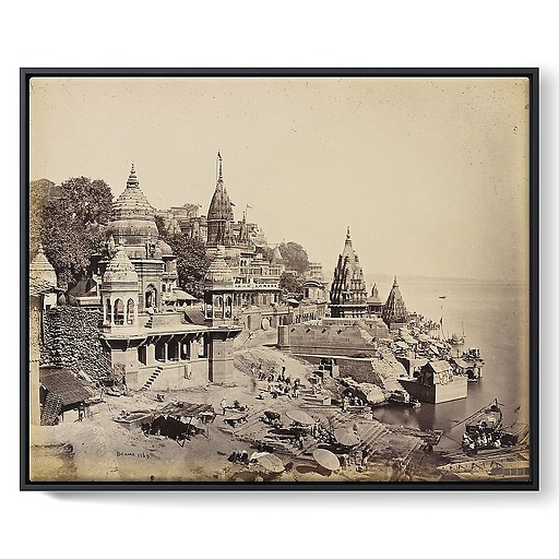 Bénarès. Ghat de Manikarnika, 1865 (toiles encadrées)
