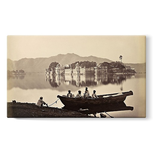 Udaipur. Le palais de Jag Mandir sur le lac Pichhola, 1873 (stretched canvas)