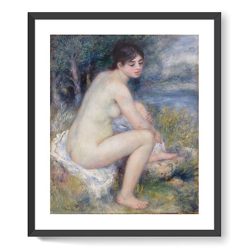 Femme nue dans un paysage (affiches d'art encadrées)
