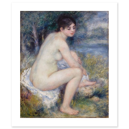 Femme nue dans un paysage (canvas without frame)