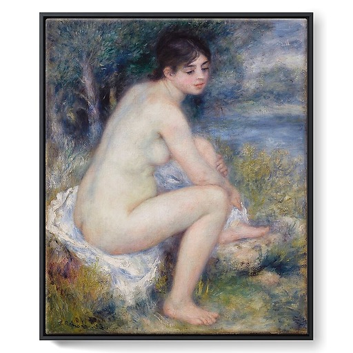 Femme nue dans un paysage (framed canvas)