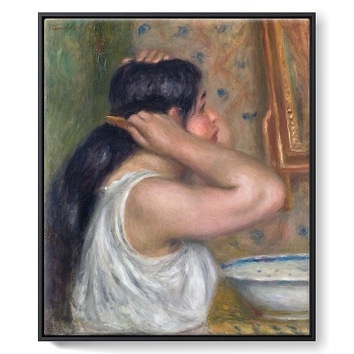 La Toilette: femme se peignant (framed canvas)