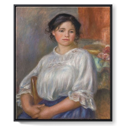 Jeune fille assise (framed canvas)