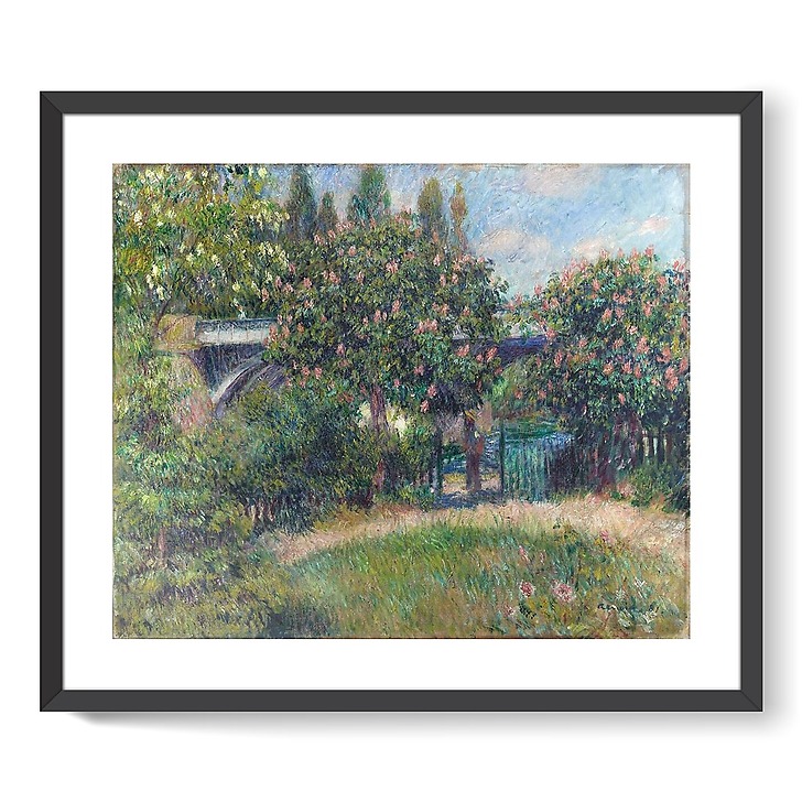 Pont du chemin de fer à Chatou ou Les Marronniers roses (framed art prints)