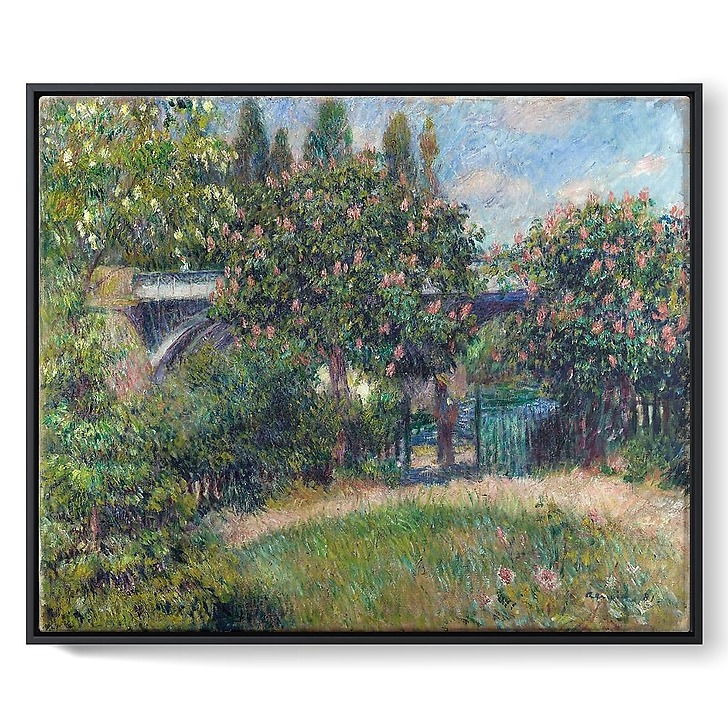 Pont du chemin de fer à Chatou ou Les Marronniers roses (toiles encadrées)