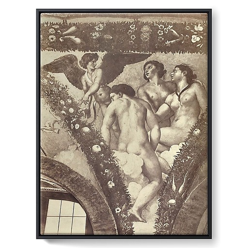 Italie, Rome: Villa Farnesina, pendentif de la loggia de Psyché 'l'Amour et les grâces' (framed canvas)