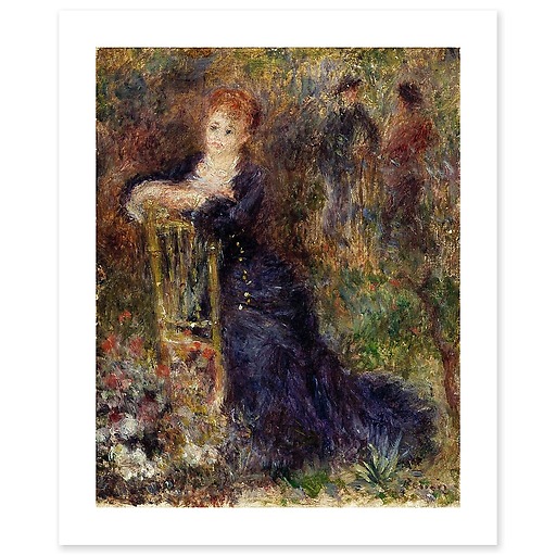 Jeune femme assise dans un jardin (art prints)