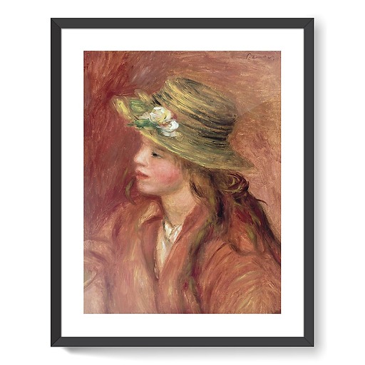 Fillette au chapeau de paille (framed art prints)