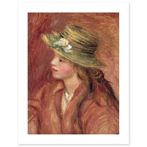 Fillette au chapeau de paille (canvas without frame)