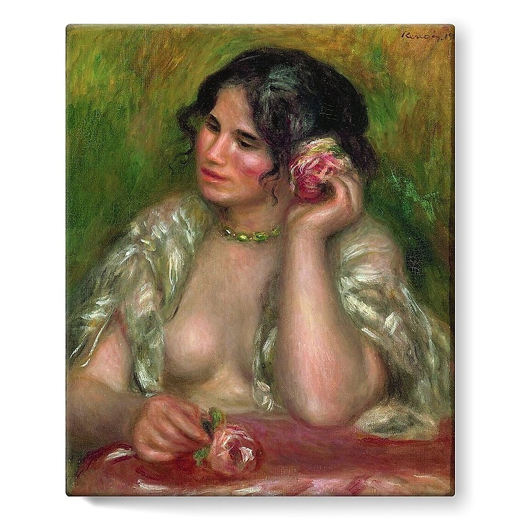 Gabrielle à la rose (toiles sur châssis)