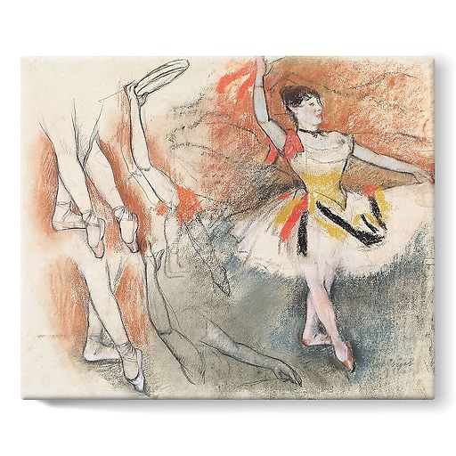 Danseuse espagnole et études de jambes, étude pour Danseuse au tambourin (stretched canvas)