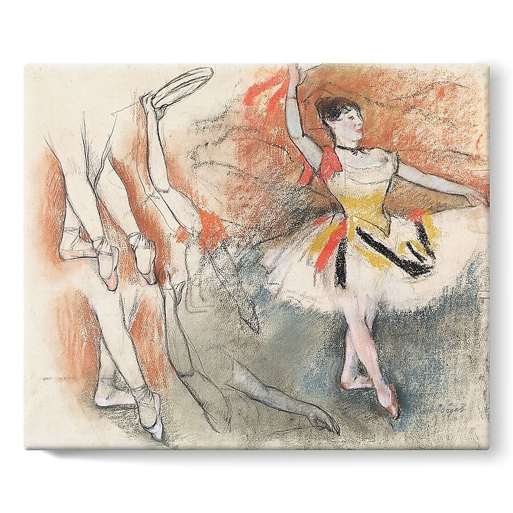 Danseuse espagnole et études de jambes, étude pour Danseuse au tambourin (toiles sur châssis)