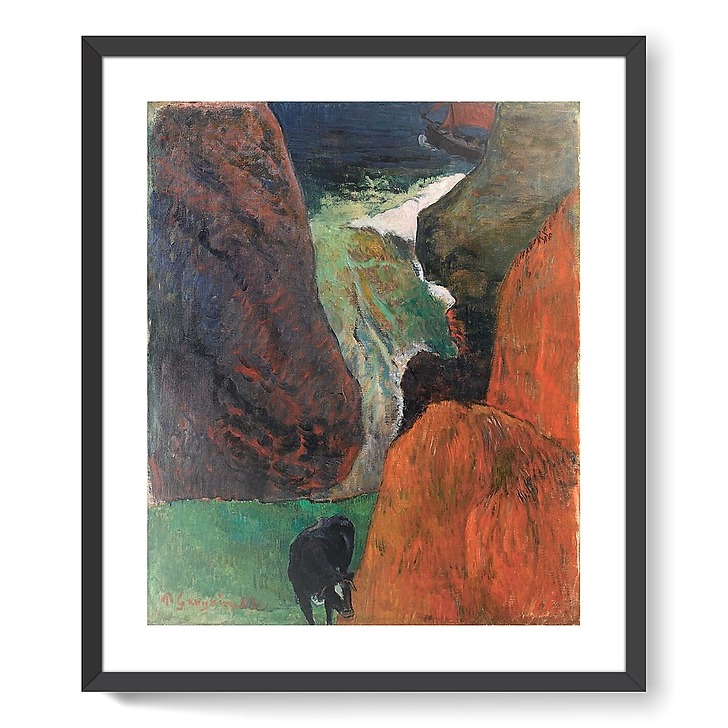 Au-dessus du gouffre, dit aussi Marine avec vache (affiches d'art encadrées)