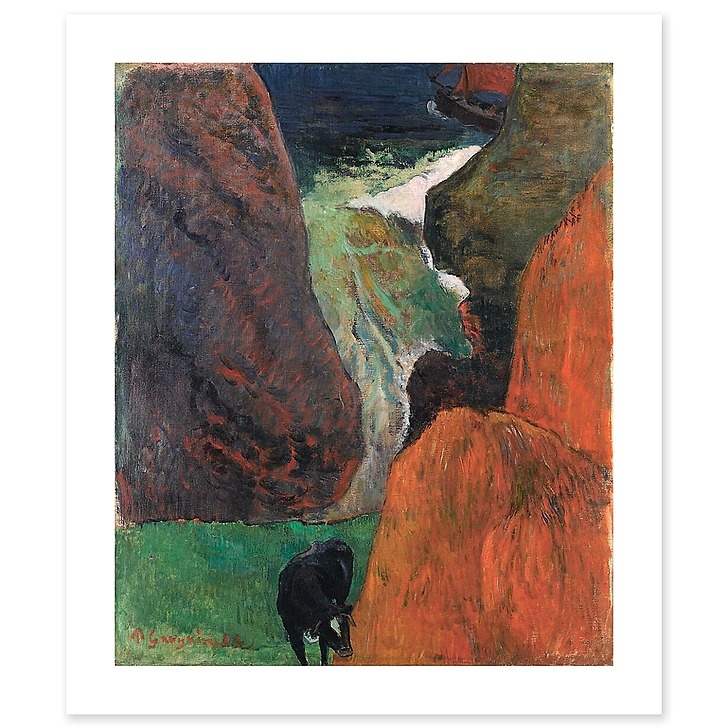 Au-dessus du gouffre, dit aussi Marine avec vache (canvas without frame)