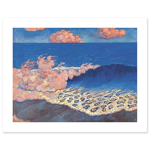 Marine bleue, effet de vagues (détail) (canvas without frame)