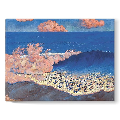 Marine bleue, effet de vagues (détail) (stretched canvas)
