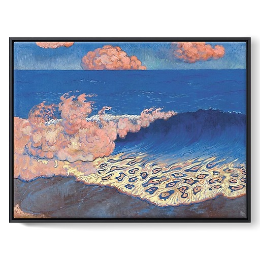 Marine bleue, effet de vagues (détail) (framed canvas)