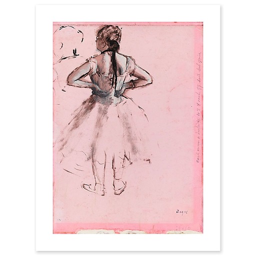 Danseuse, vue de dos, les mains sur les hanches (canvas without frame)