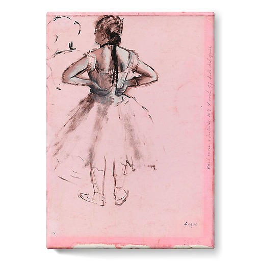 Danseuse, vue de dos, les mains sur les hanches (stretched canvas)