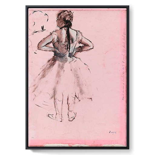 Danseuse, vue de dos, les mains sur les hanches (framed canvas)