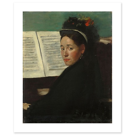 Mademoiselle Dihau au piano (canvas without frame)