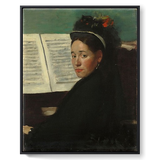 Mademoiselle Dihau au piano (framed canvas)