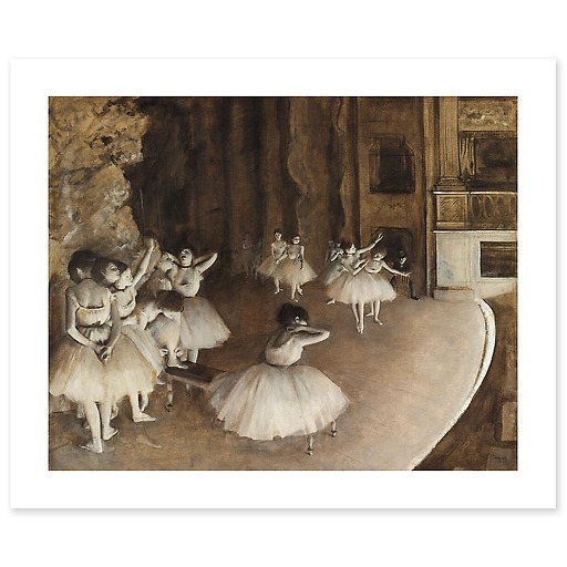 Répétition de ballet sur la scène (canvas without frame)