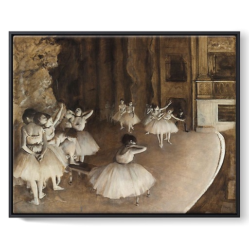 Répétition de ballet sur la scène (framed canvas)