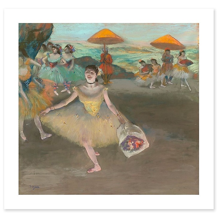 Danseuse au bouquet saluant (canvas without frame
