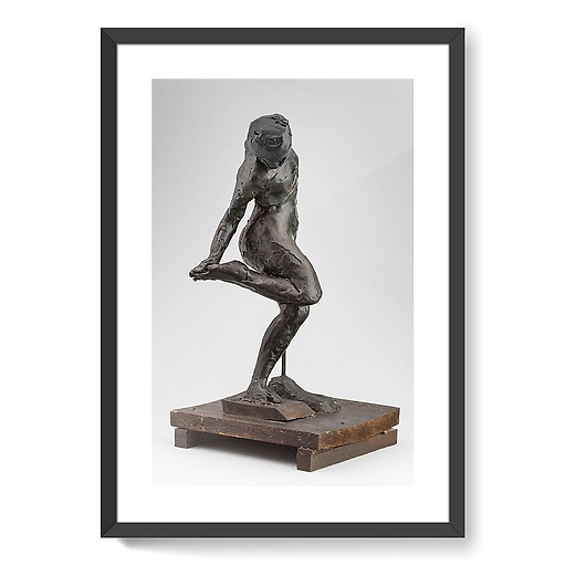 Danseuse, position de quatrième devant sur la jambe gauche, (framed art prints)