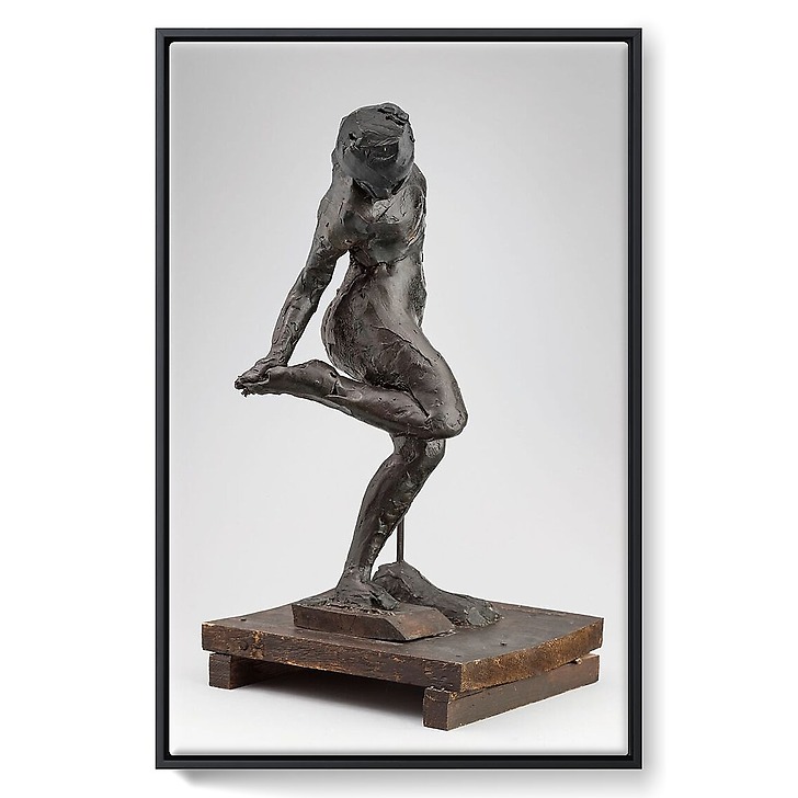 Danseuse, position de quatrième devant sur la jambe gauche, (framed canvas)