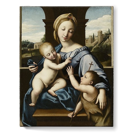 La Vierge à l'Enfant avec saint Jean (stretched canvas)