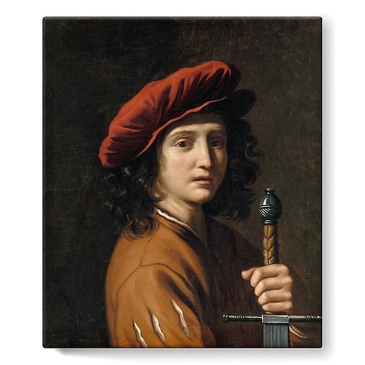 Jeune homme tenant une épée (stretched canvas)