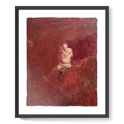 Fragment de fresque : figure assise, dite « philosophe méditant » (framed art prints)