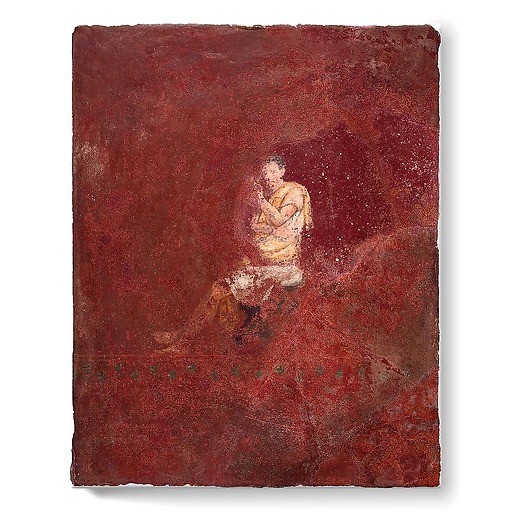 Fragment de fresque : figure assise, dite « philosophe méditant » (stretched canvas)