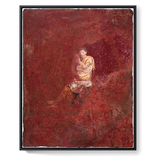 Fragment de fresque : figure assise, dite « philosophe méditant » (toiles encadrées)