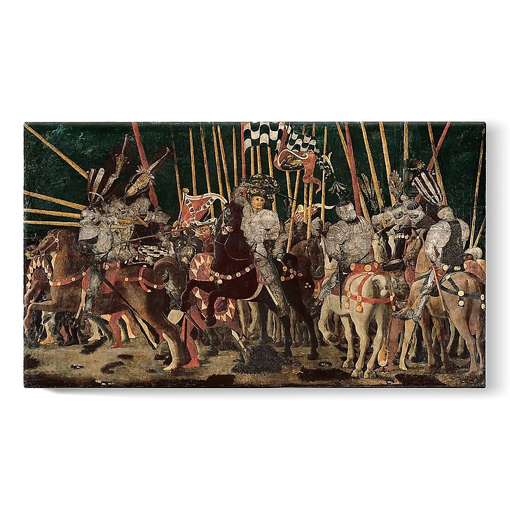 La Bataille de San Romano : la contre-attaque de Micheletto Attendolo da Cottignola (toiles sur châssis)