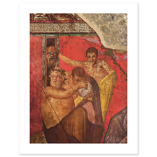 Fresque représentant une scène d'initiation aux mystères de Dionysos (détail) (art prints)