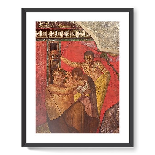 Fresque représentant une scène d'initiation aux mystères de Dionysos (détail) (affiches d'art encadrées)