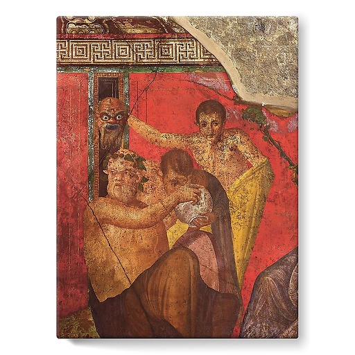 Fresque représentant une scène d'initiation aux mystères de Dionysos (détail) (toiles sur châssis)
