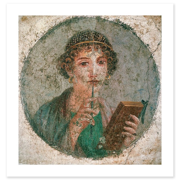 Portrait de jeune femme, dite Sappho, 55-79 après J.-C. (toiles sans cadre)