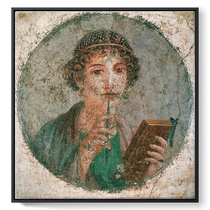 Portrait de jeune femme, dite Sappho, 55-79 après J.-C. (framed canvas)