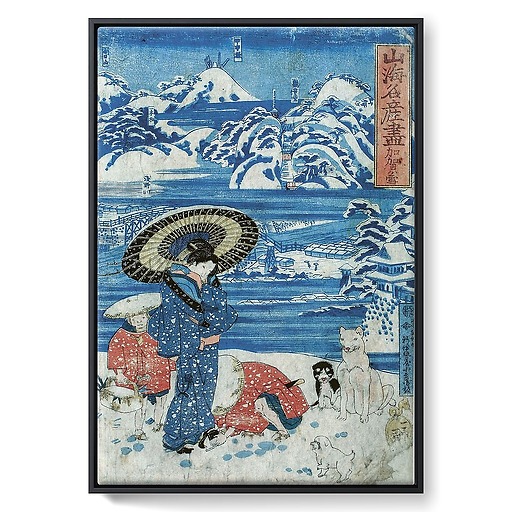La neige à Kaga, 1797-1861 (framed canvas)
