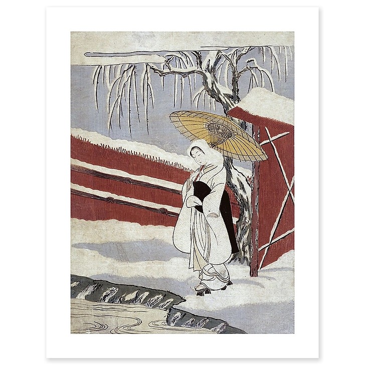 Jeune femme dans la neige, 1725-1770 (art prints)