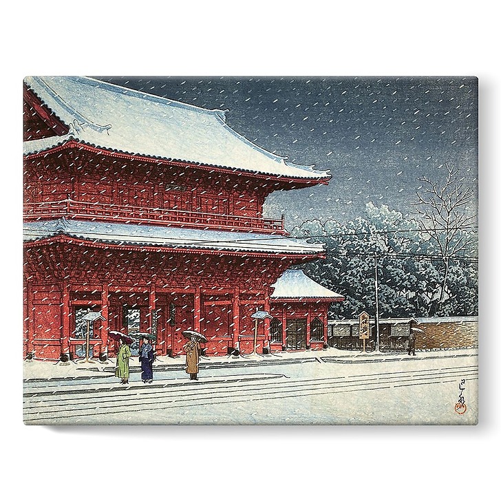 Neige sur le temple Zojoji, 1883-1957 (toiles sur châssis)