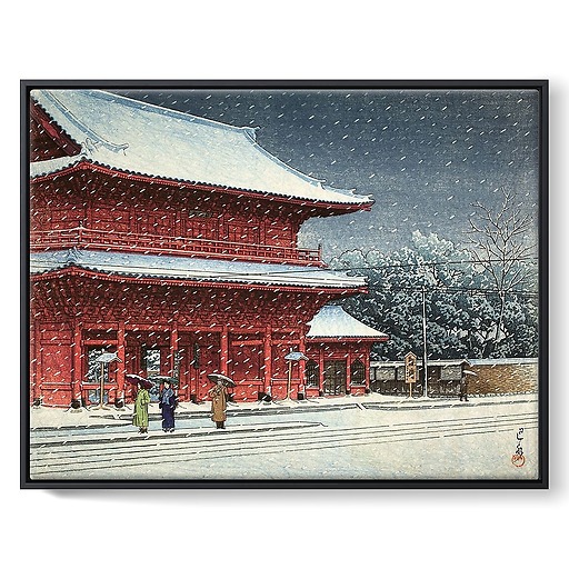Neige sur le temple Zojoji, 1883-1957 (toiles encadrées)